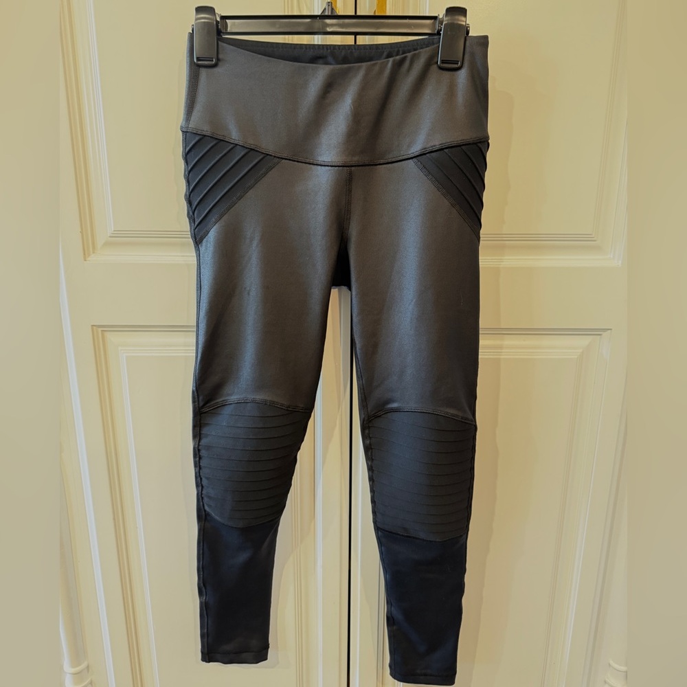 90 Degree By Reflex Charcoal Moto Leggings